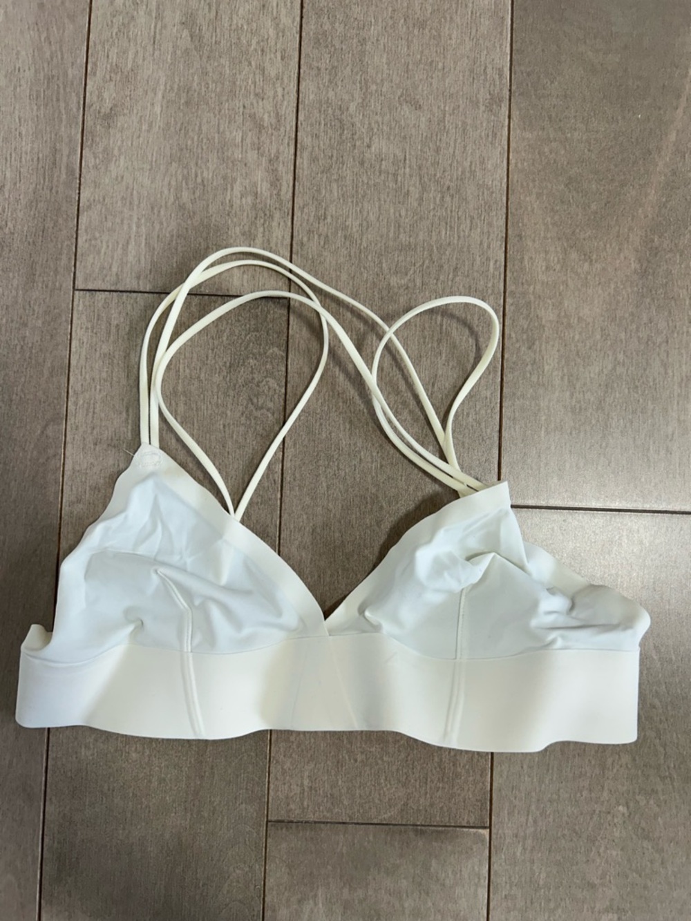 aerie White Double-Strap Bralette
